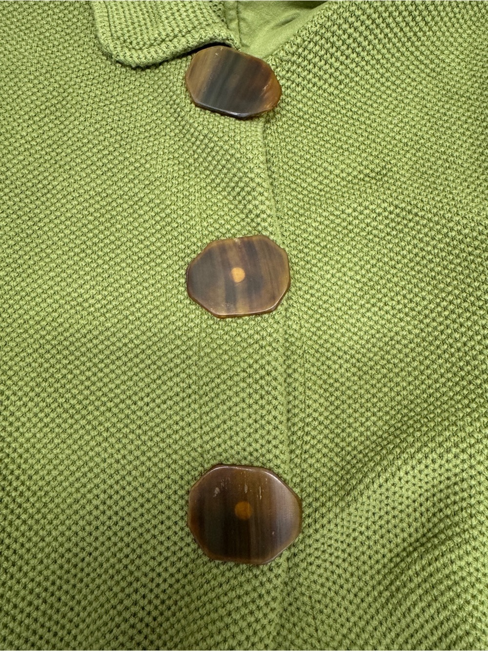 Willow Light Olive Green Textured Button Front Cardigan Jacket - Picture 6 of 8